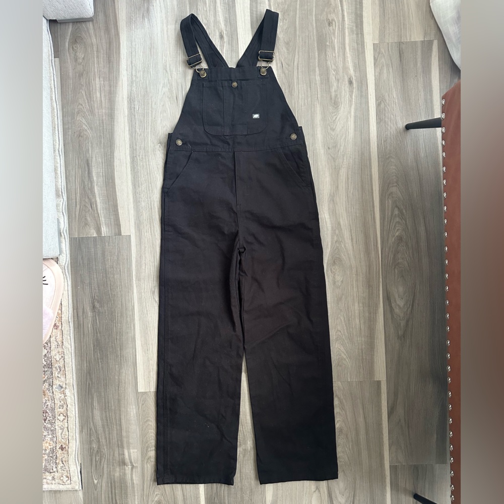 Berne Black Cotton DuckBill Overalls (YOUTH SIZE 14)